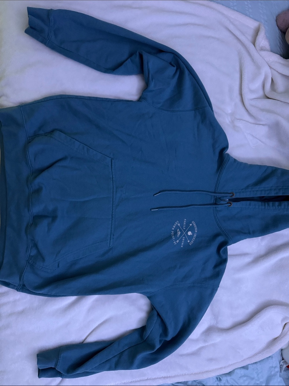 Woman’s Blue Hooded Pullover Sweater Hoodie